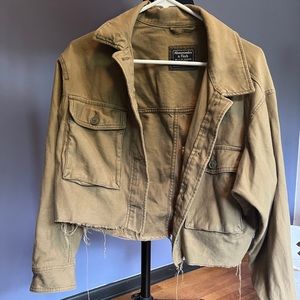 Abercrombie and fitch green khaki jacket, worn once , size small